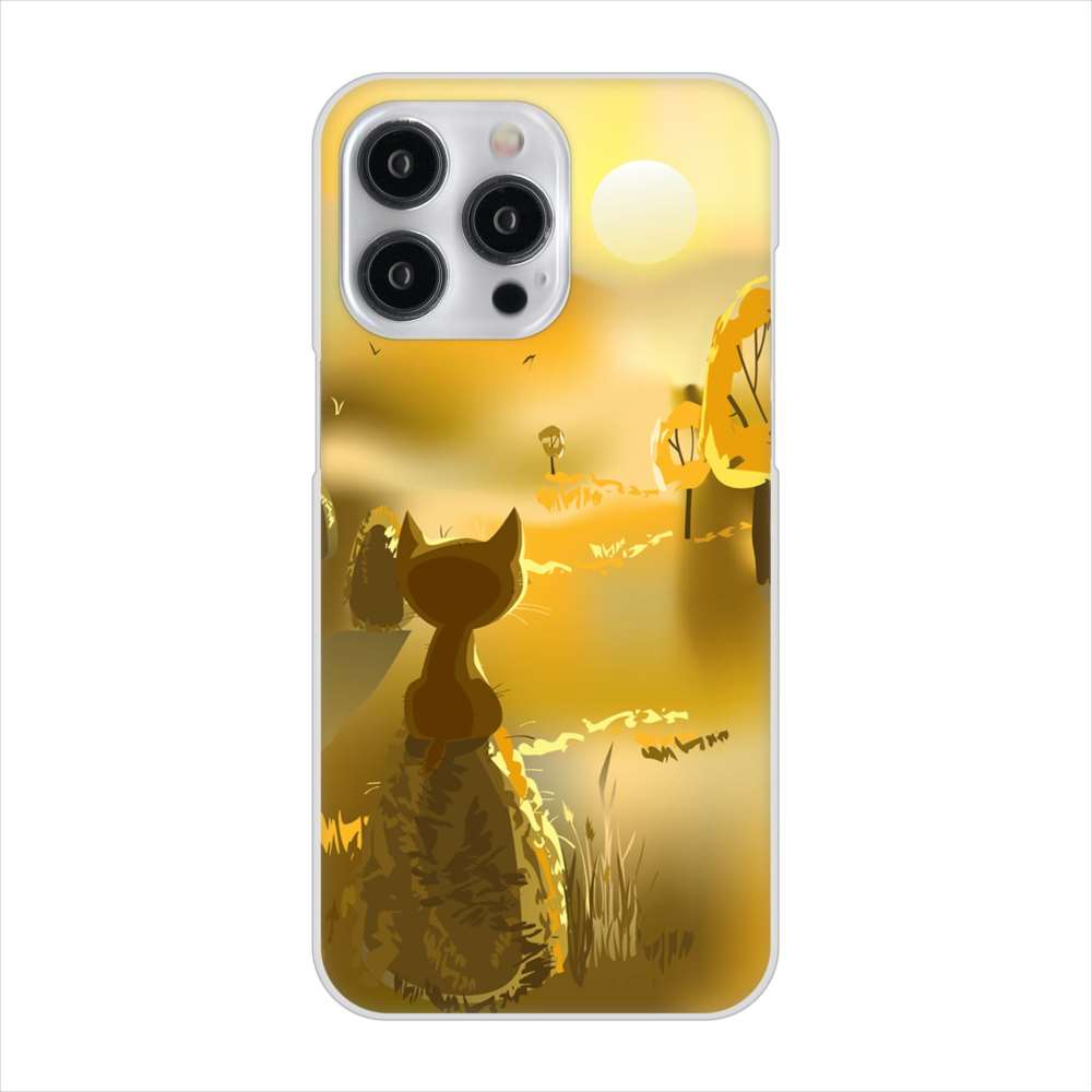 iPhone 15 Pro Max 400 たそがれの猫 ハードケース 背面印刷