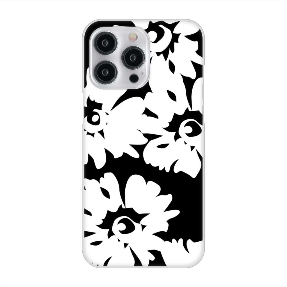 iPhone 15 Pro Max 1215 モダンフラワー ハードケース 背面印刷