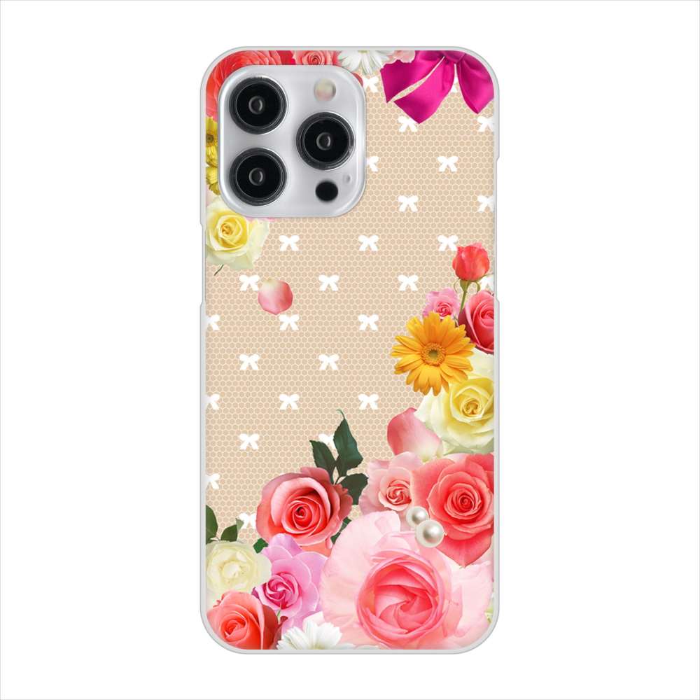 iPhone 15 Pro Max ロマンチックなバラ ハードケース 背面印刷