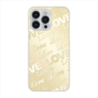iPhone 15 Pro Max エンボス風LOVEリンク ハードケース 背面印刷
