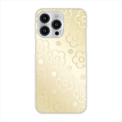 iPhone 15 Pro Max エンボス風デイジーシンプル ハードケース 背面印刷
