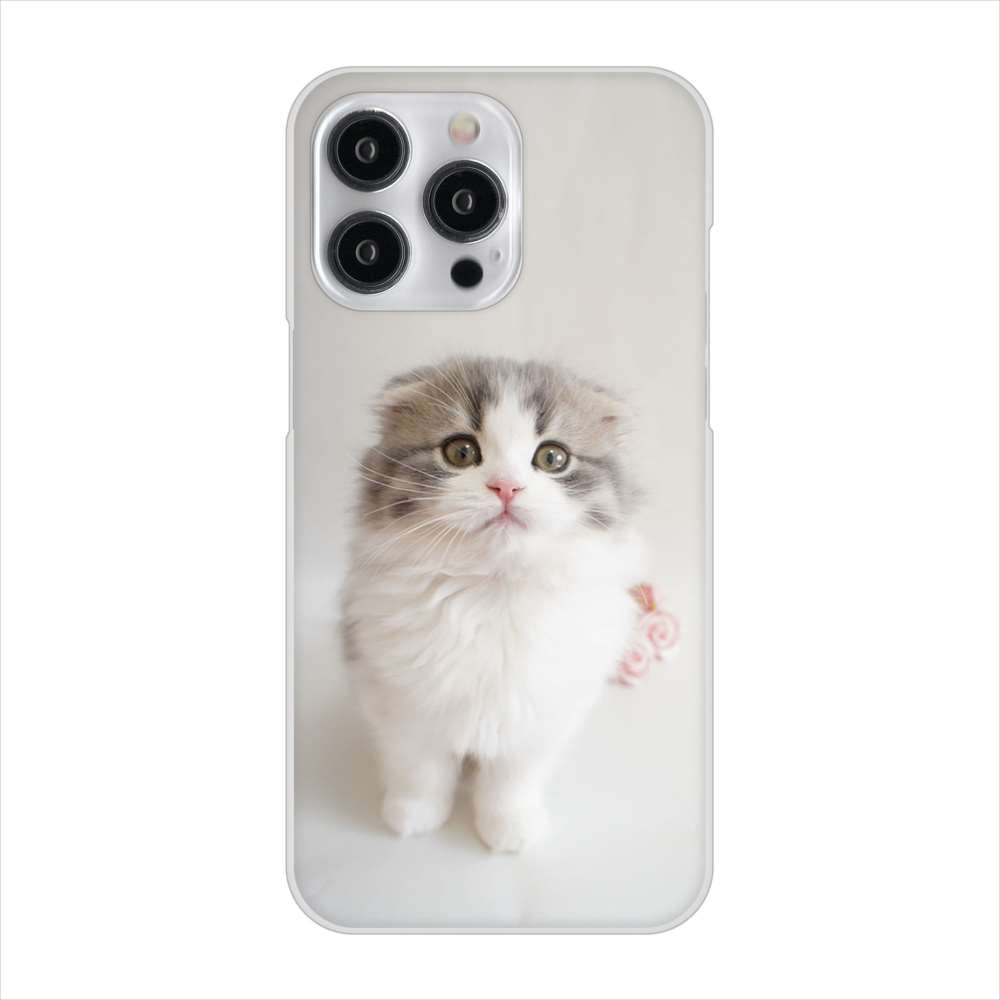 iPhone 15 Pro Max VA803 まっていますネコ ハードケース 背面印刷