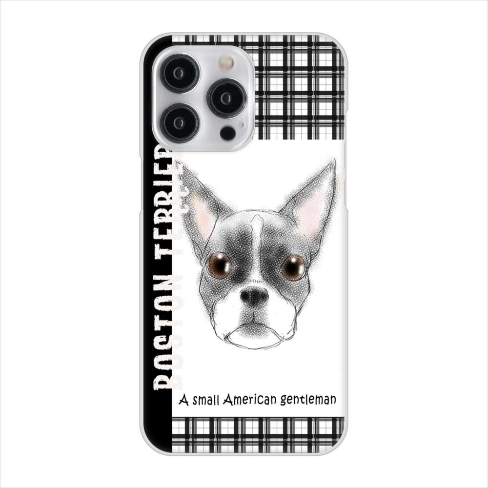 iPhone 15 Pro Max ボストンテリア ハードケース 背面印刷