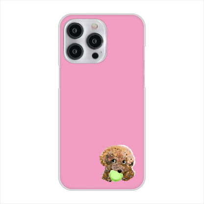 iPhone 15 Pro Max トイプードル＆ボール ハードケース 背面印刷