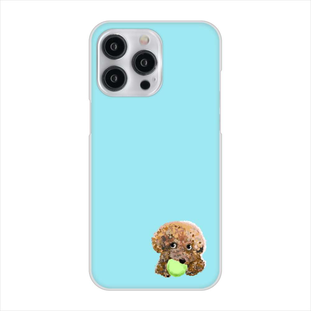iPhone 15 Pro Max トイプードル＆ボール ハードケース 背面印刷