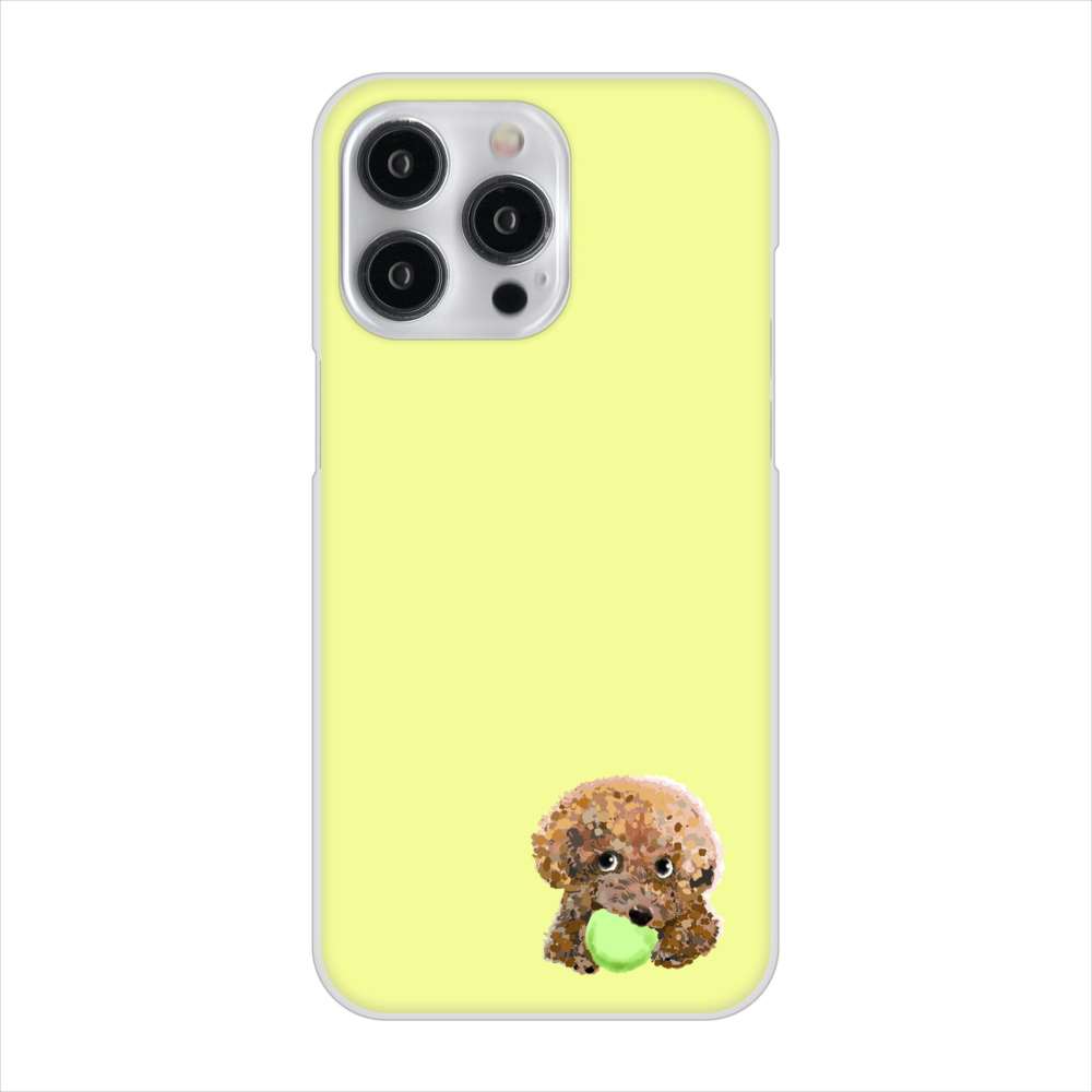 iPhone 15 Pro Max トイプードル＆ボール ハードケース 背面印刷