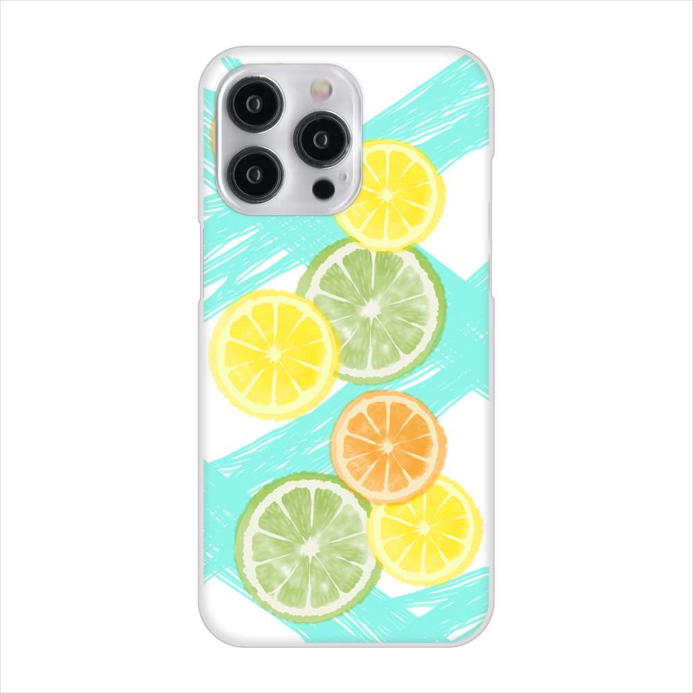 iPhone 15 Pro Max YJ183 オレンジライム ハードケース 背面印刷