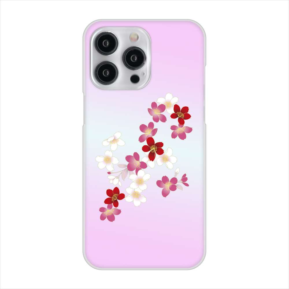 iPhone 15 Pro Max 和花柄 ハードケース 背面印刷