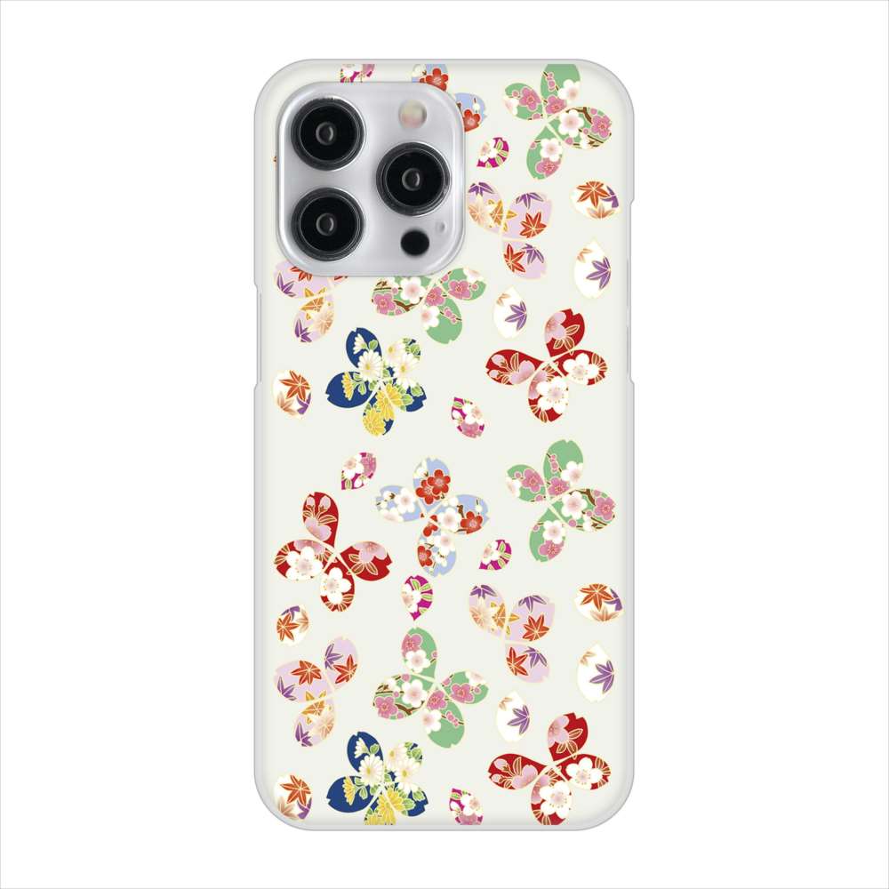 iPhone 15 Pro Max 和花柄 ハードケース 背面印刷