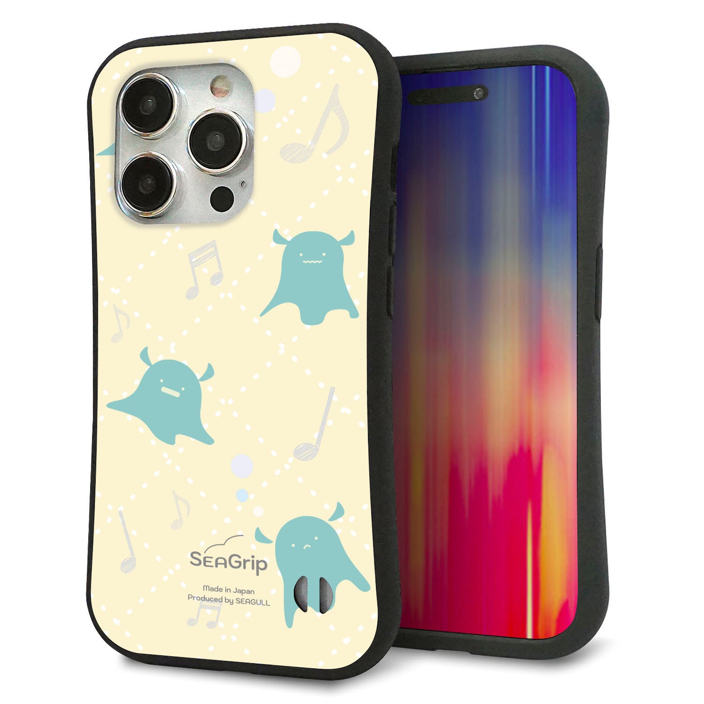iPhone 15 Pro スマホケース 「SEA Grip」 グリップケース Sライン 【FD819 メンダコ】 UV印刷