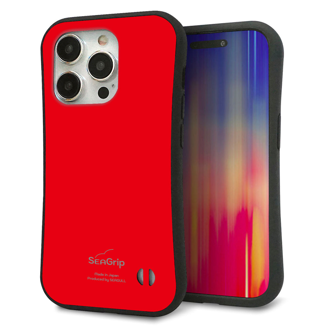 iPhone 15 Pro スマホケース 「SEA Grip」 グリップケース Sライン 【KM915 ポップカラー(レッド)】 UV印刷