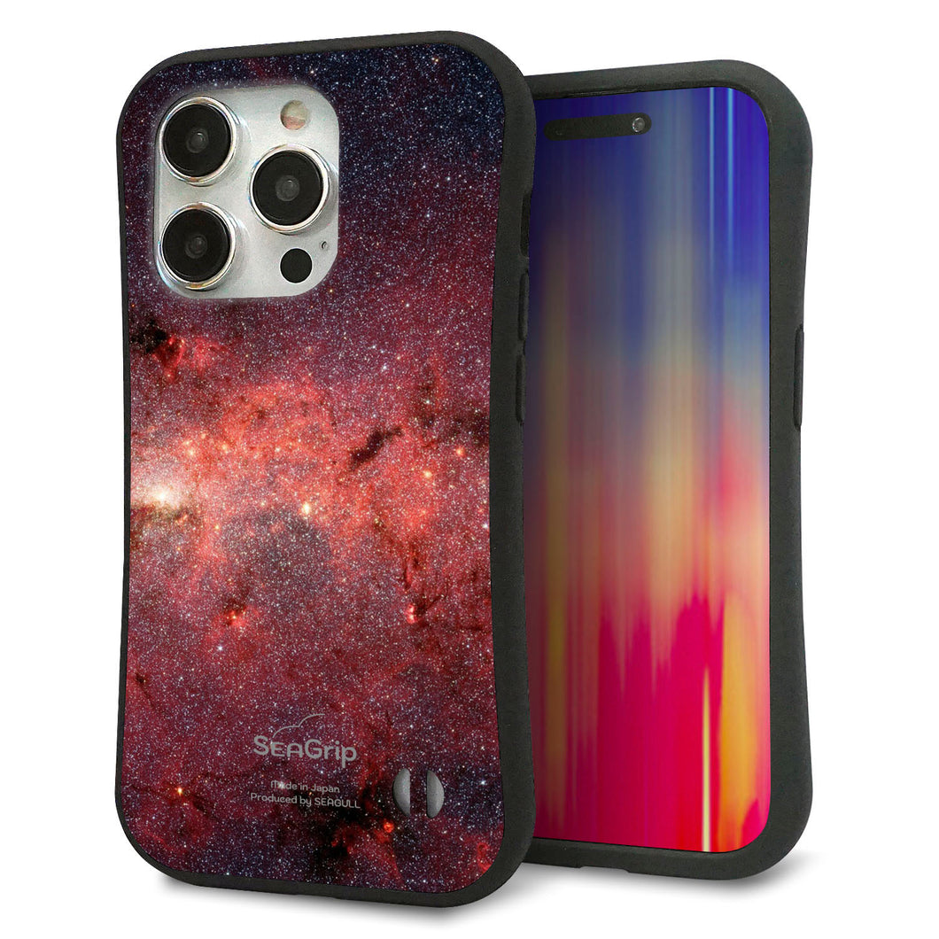 iPhone 15 Pro スマホケース 「SEA Grip」 グリップケース Sライン 【KM923 Galaxias Red】 UV印刷