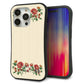 iPhone 15 Pro スマホケース 「SEA Grip」 グリップケース Sライン 【KM941 花刺繍風 レッドフラワー オフホワイト 】 UV印刷