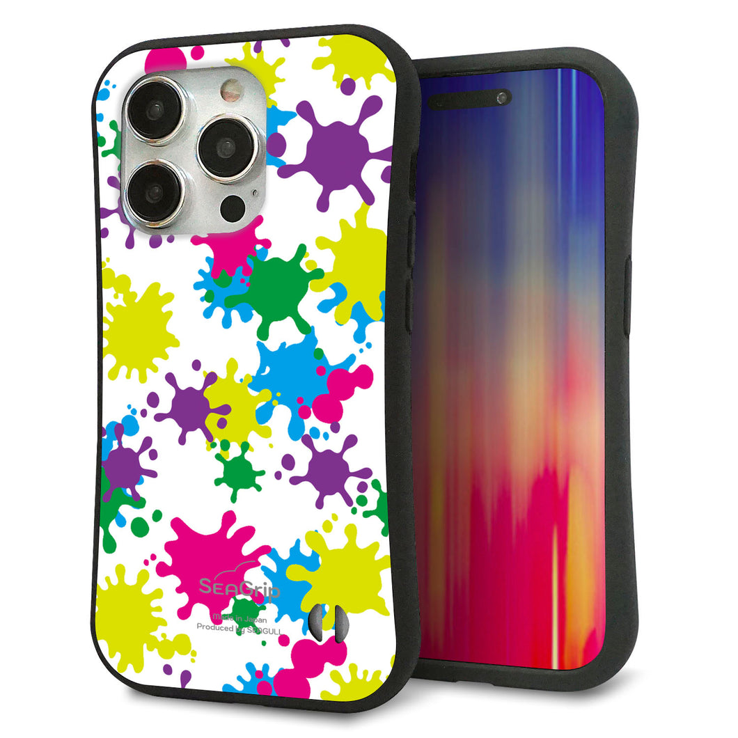 iPhone 15 Pro スマホケース 「SEA Grip」 グリップケース Sライン 【MA878 ペイントホワイト】 UV印刷