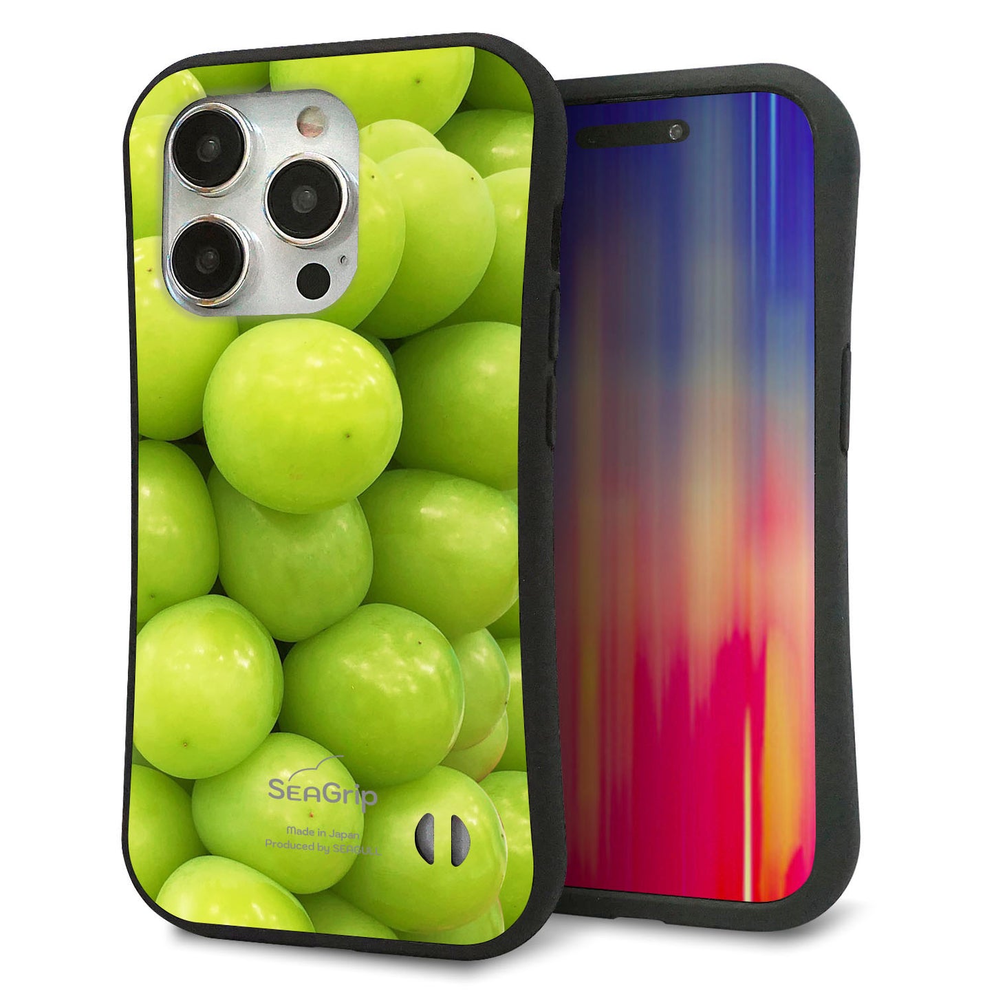 iPhone 15 Pro スマホケース 「SEA Grip」 グリップケース Sライン 【MA880 マスカット】 UV印刷