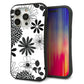 iPhone 15 Pro スマホケース 「SEA Grip」 グリップケース Sライン 【SC912 花柄モノトーン 01】 UV印刷