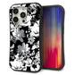 iPhone 15 Pro スマホケース 「SEA Grip」 グリップケース Sライン 【SC913 花柄モノトーン 02】 UV印刷