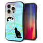 iPhone 15 Pro スマホケース 「SEA Grip」 グリップケース Sライン 【YJ329 魔法陣猫 キラキラ パステル】 UV印刷