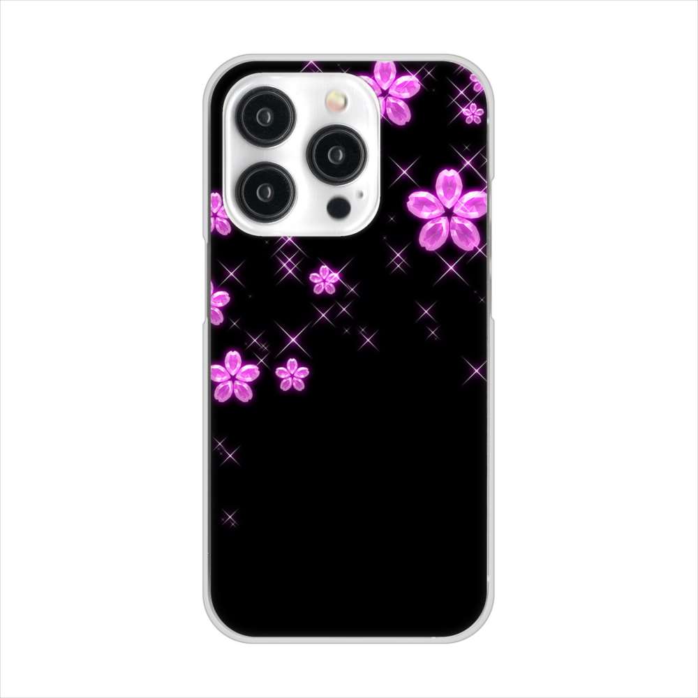 iPhone 15 Pro 019 桜クリスタル ハードケース 背面印刷