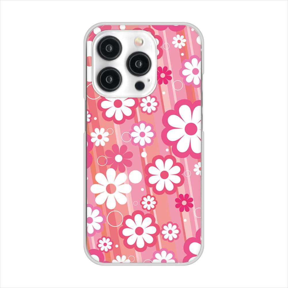 iPhone 15 Pro 751 マーガレット（ピンク系） ハードケース 背面印刷