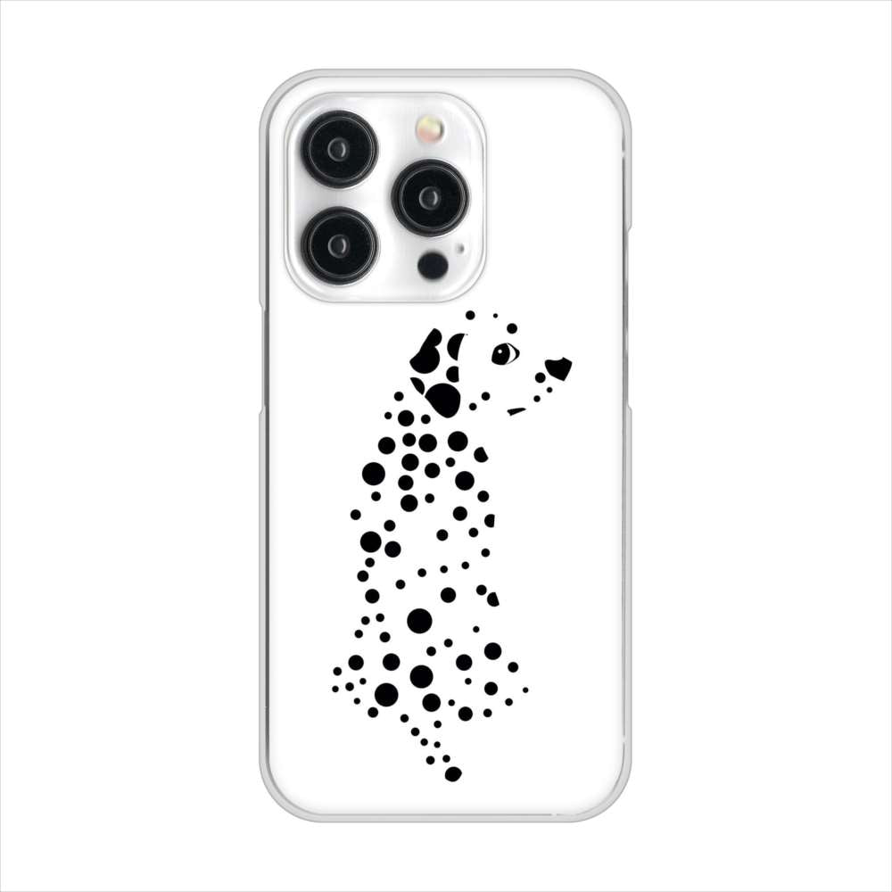 iPhone 15 Pro 1038 振り向くダルメシアン（WH） ハードケース 背面印刷