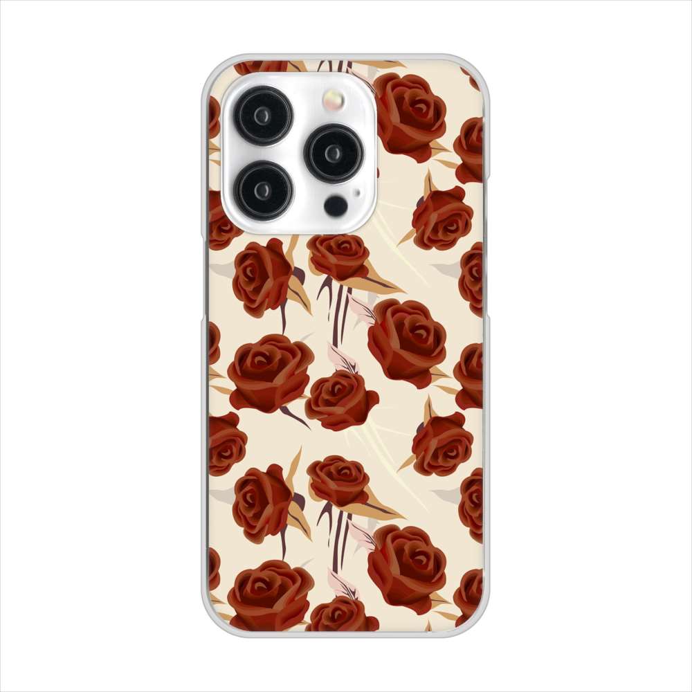 iPhone 15 Pro 1157 クラシックローズ ハードケース 背面印刷
