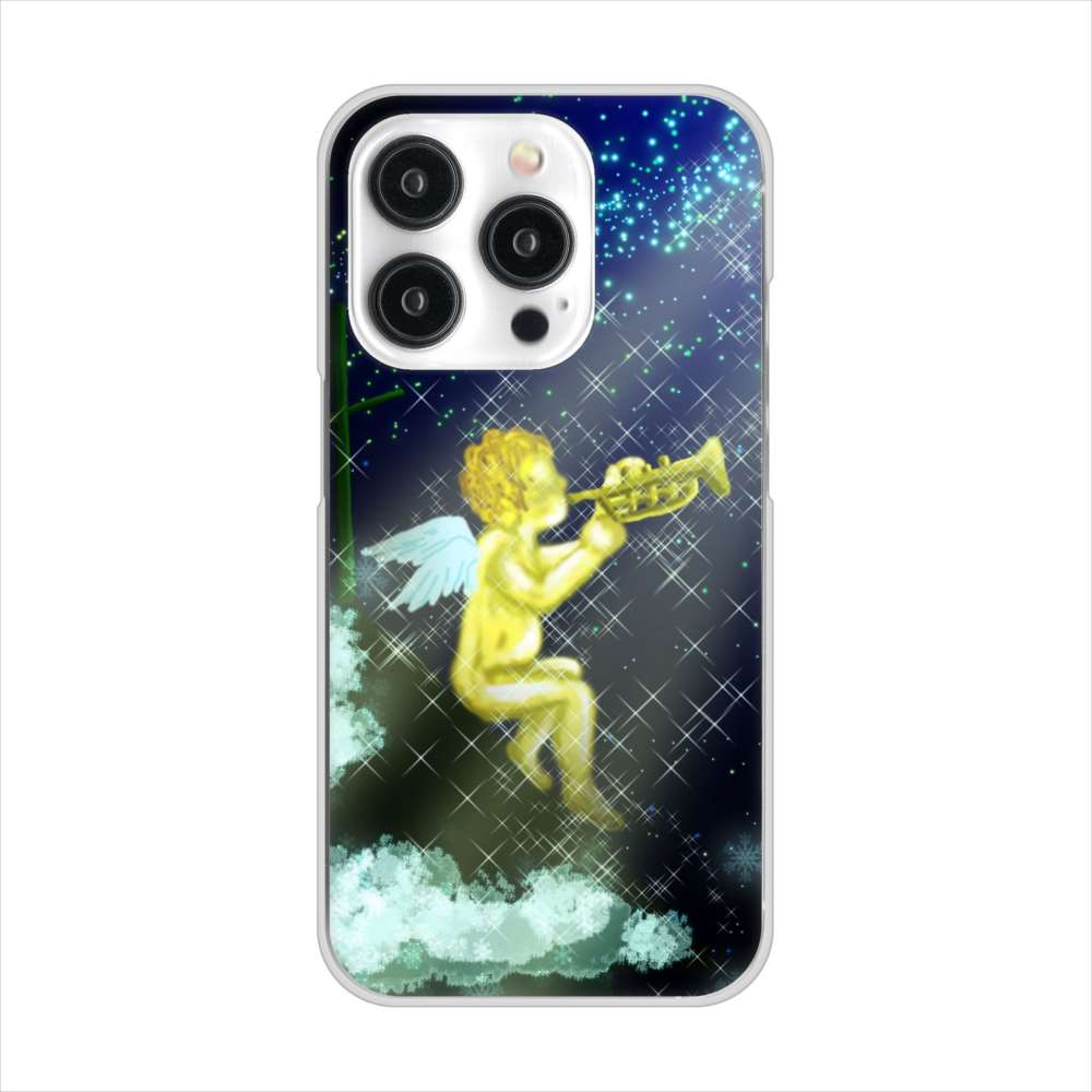 iPhone 15 Pro 1248 天使の演奏 ハードケース 背面印刷