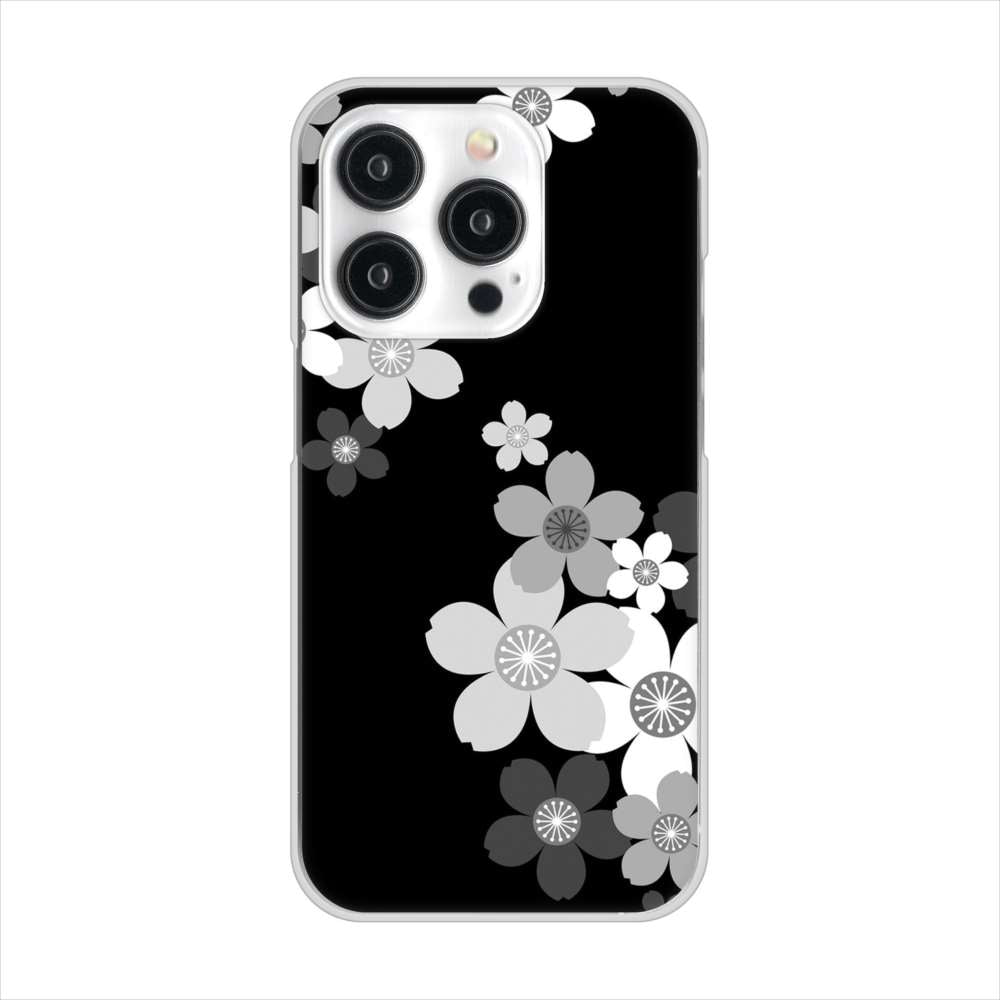 iPhone 15 Pro 1334 桜のフレーム ハードケース 背面印刷