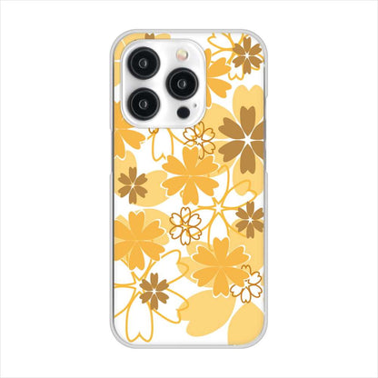 iPhone 15 Pro 重なり合う花 ハードケース 背面印刷