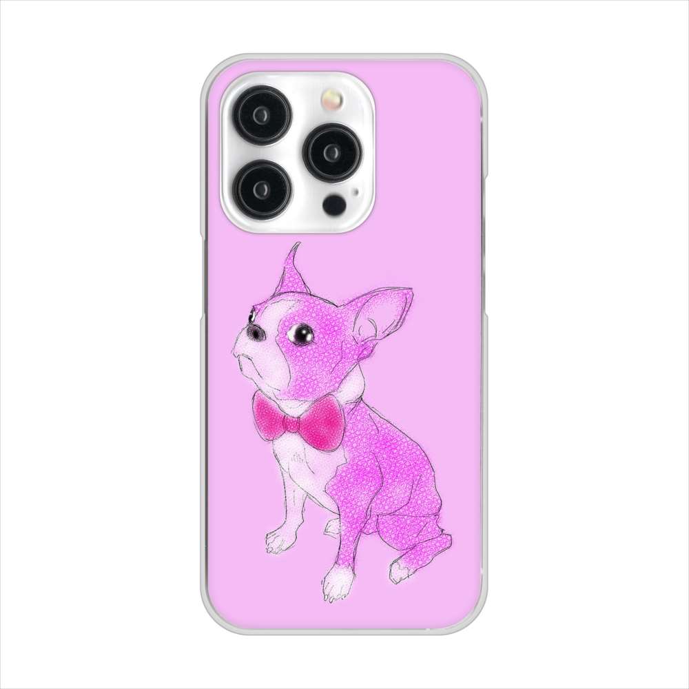 iPhone 15 Pro ボストンテリア ハードケース 背面印刷