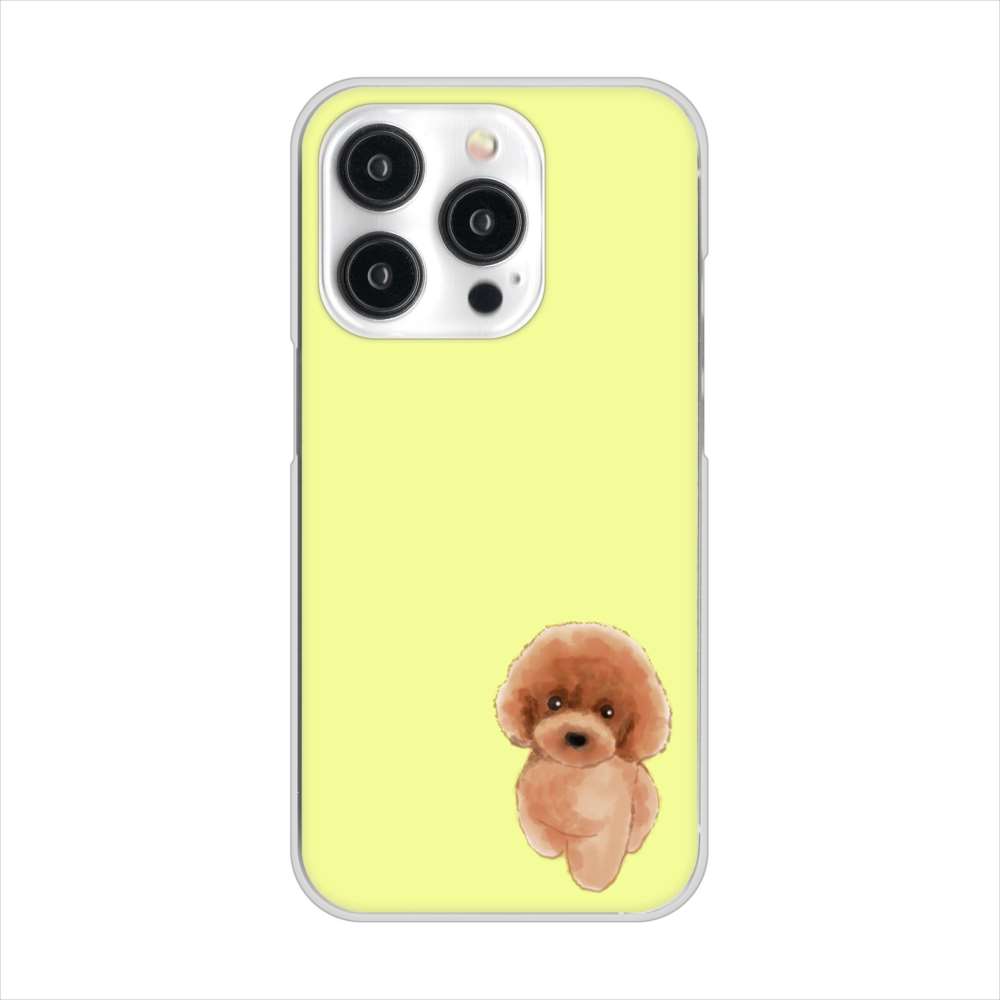 iPhone 15 Pro トイプードルレッド ハードケース 背面印刷