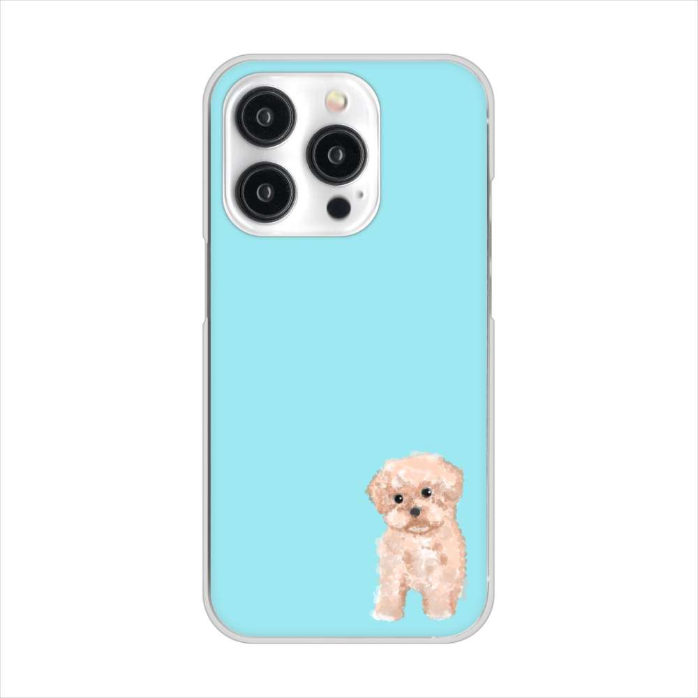 iPhone 15 Pro トイプードルアプリコット ハードケース 背面印刷