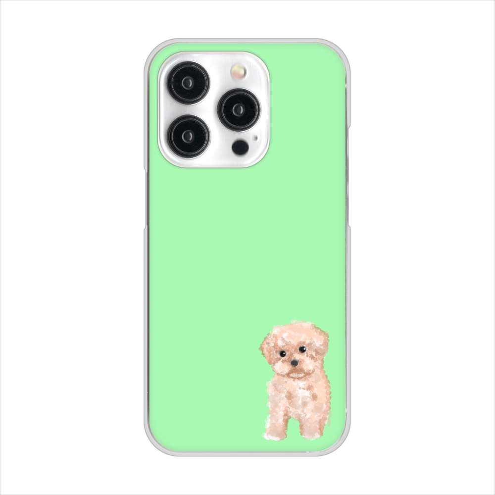 iPhone 15 Pro トイプードルアプリコット ハードケース 背面印刷