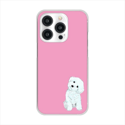 iPhone 15 Pro トイプードルホワイト ハードケース 背面印刷