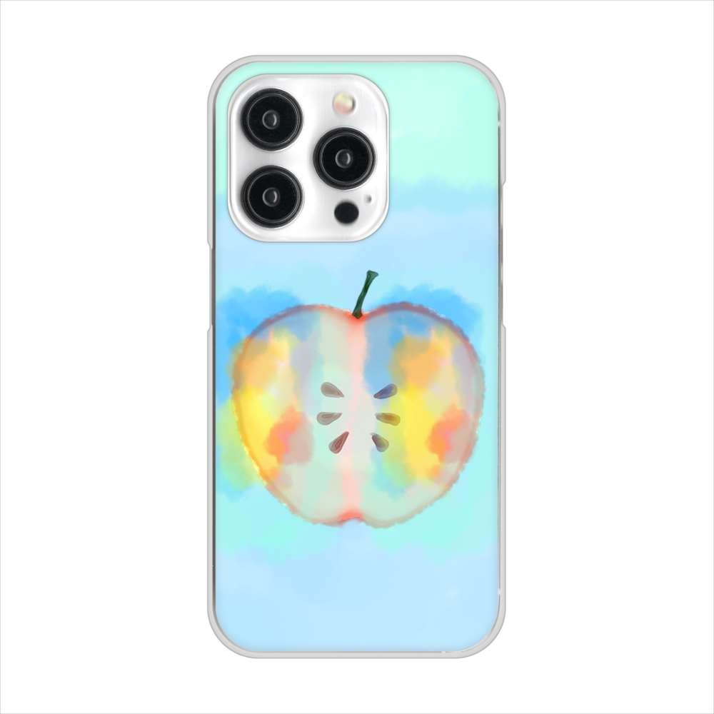 iPhone 15 Pro YJ181 りんご 水彩181 ハードケース 背面印刷