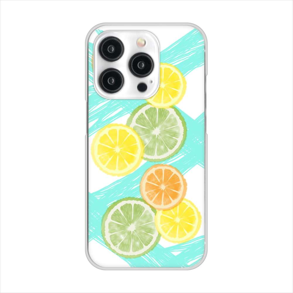 iPhone 15 Pro YJ183 オレンジライム ハードケース 背面印刷