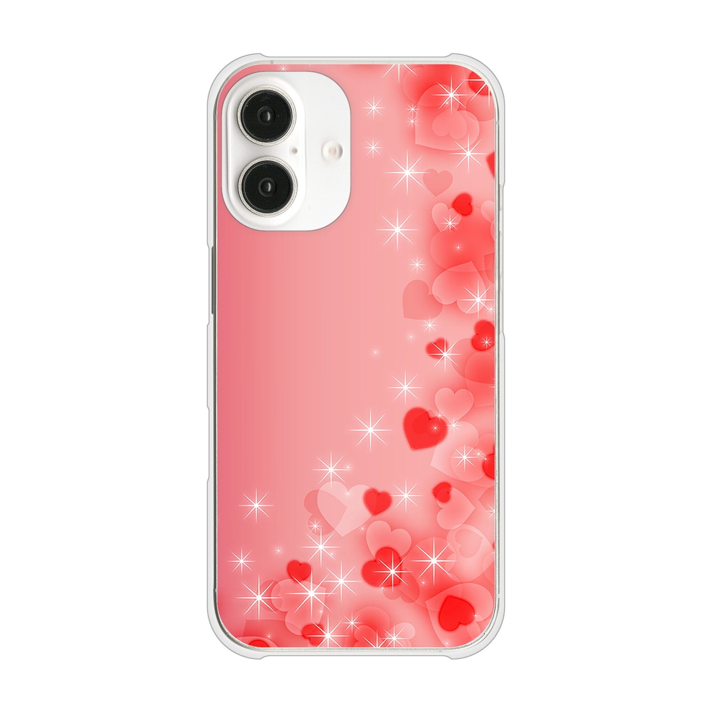 iPhone 16 003 ハート色の夢 ハードケース 背面印刷