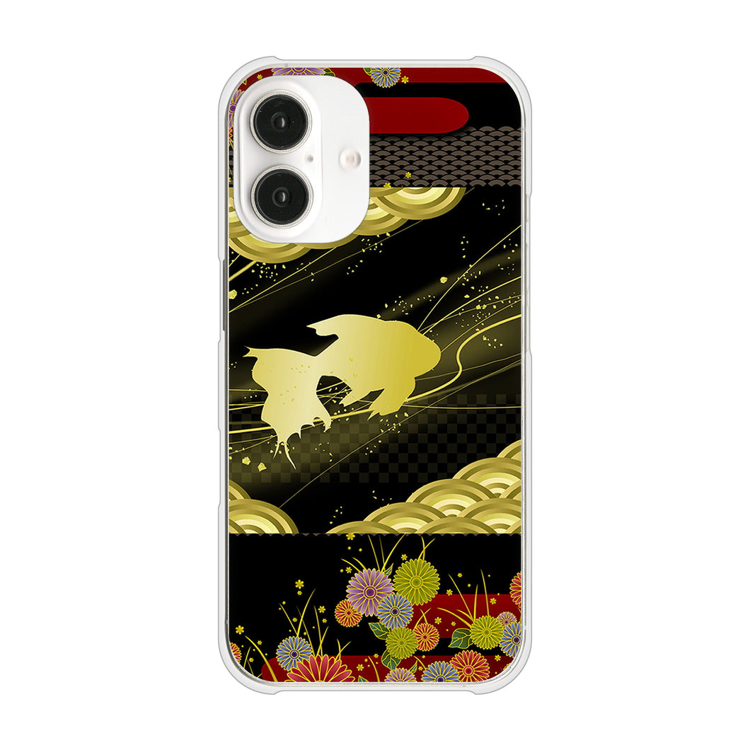 iPhone 16 174 天の川の金魚 ハードケース 背面印刷