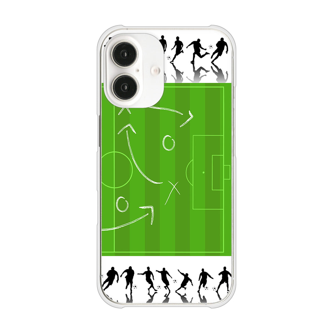 iPhone 16 304 サッカー戦略ボード ハードケース 背面印刷