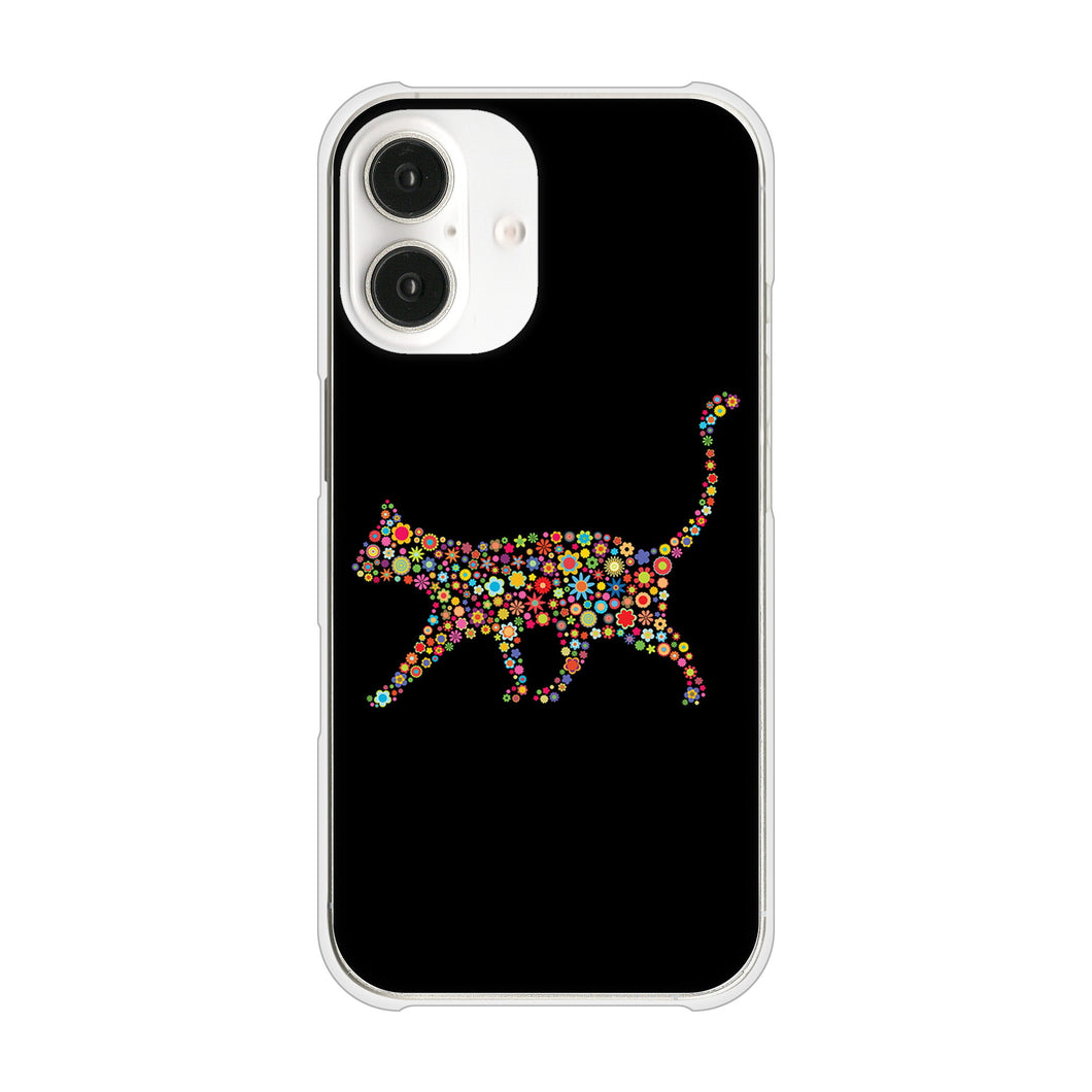 iPhone 16 406 カラフルキャット ハードケース 背面印刷