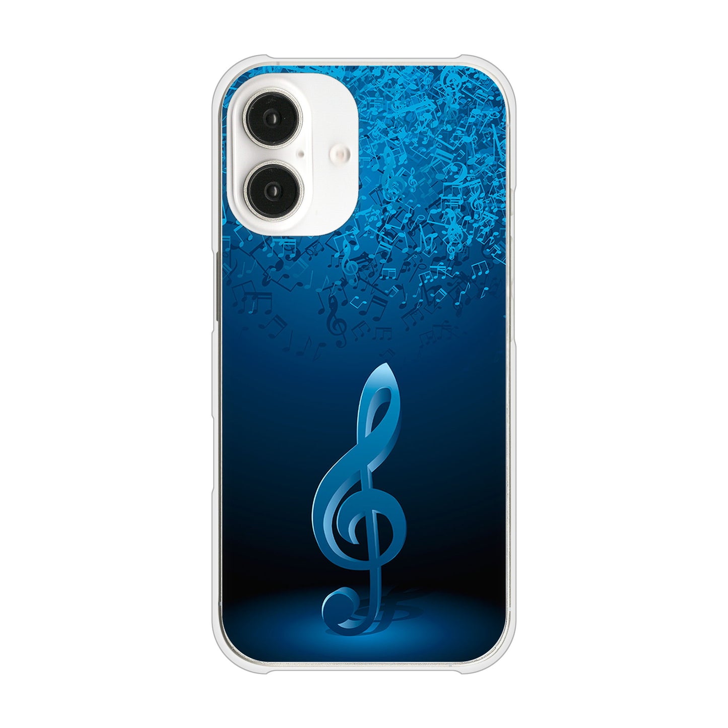 iPhone16 高画質仕上げ 背面印刷 ハードケース音符