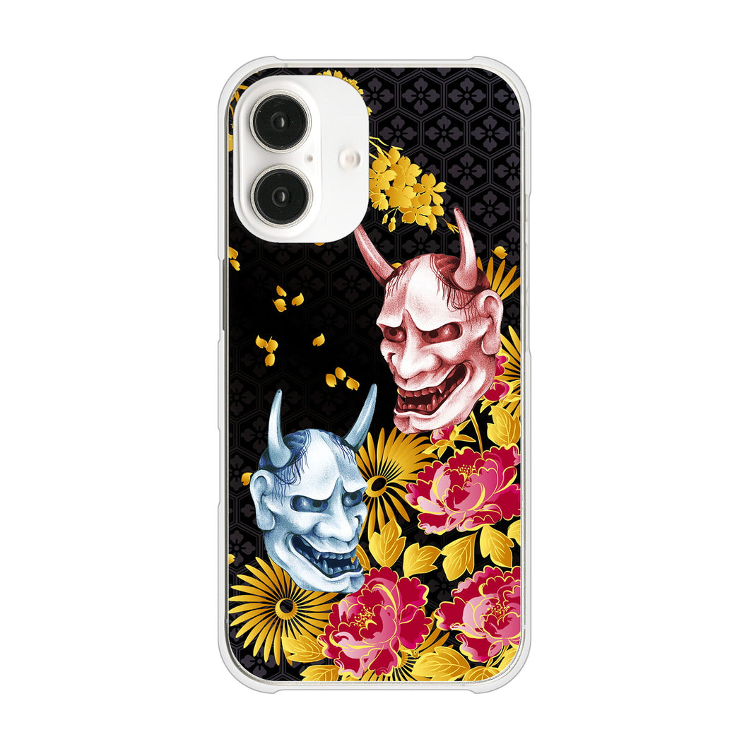 iPhone 16 1024 般若と牡丹2 ハードケース 背面印刷