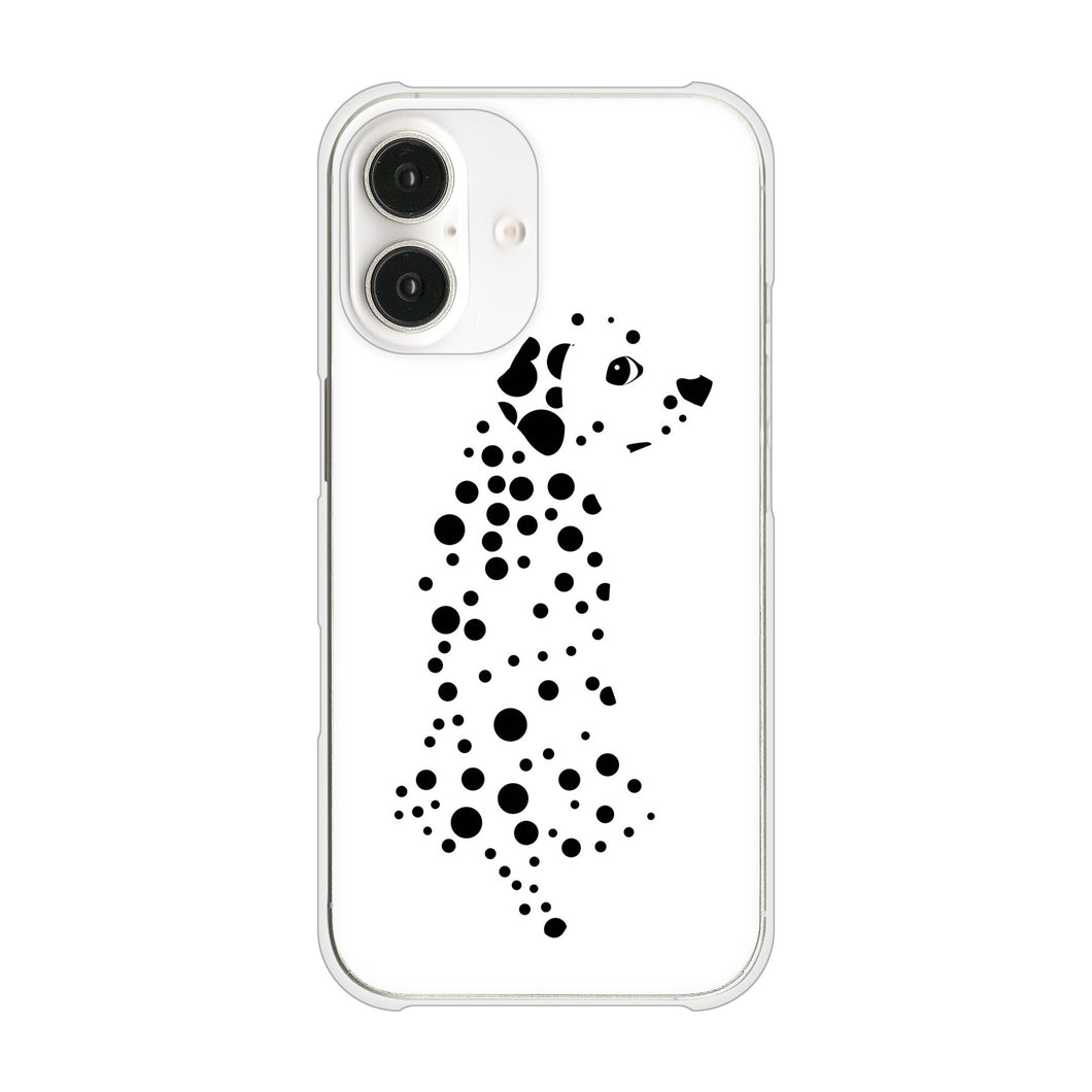 iPhone 16 1038 振り向くダルメシアン（WH） ハードケース 背面印刷