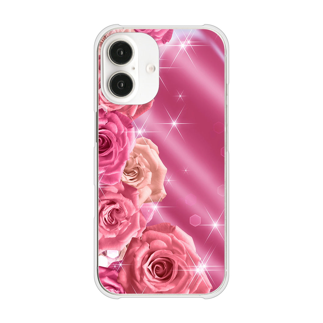 iPhone 16 1182 ピンクの薔薇に誘われて ハードケース 背面印刷