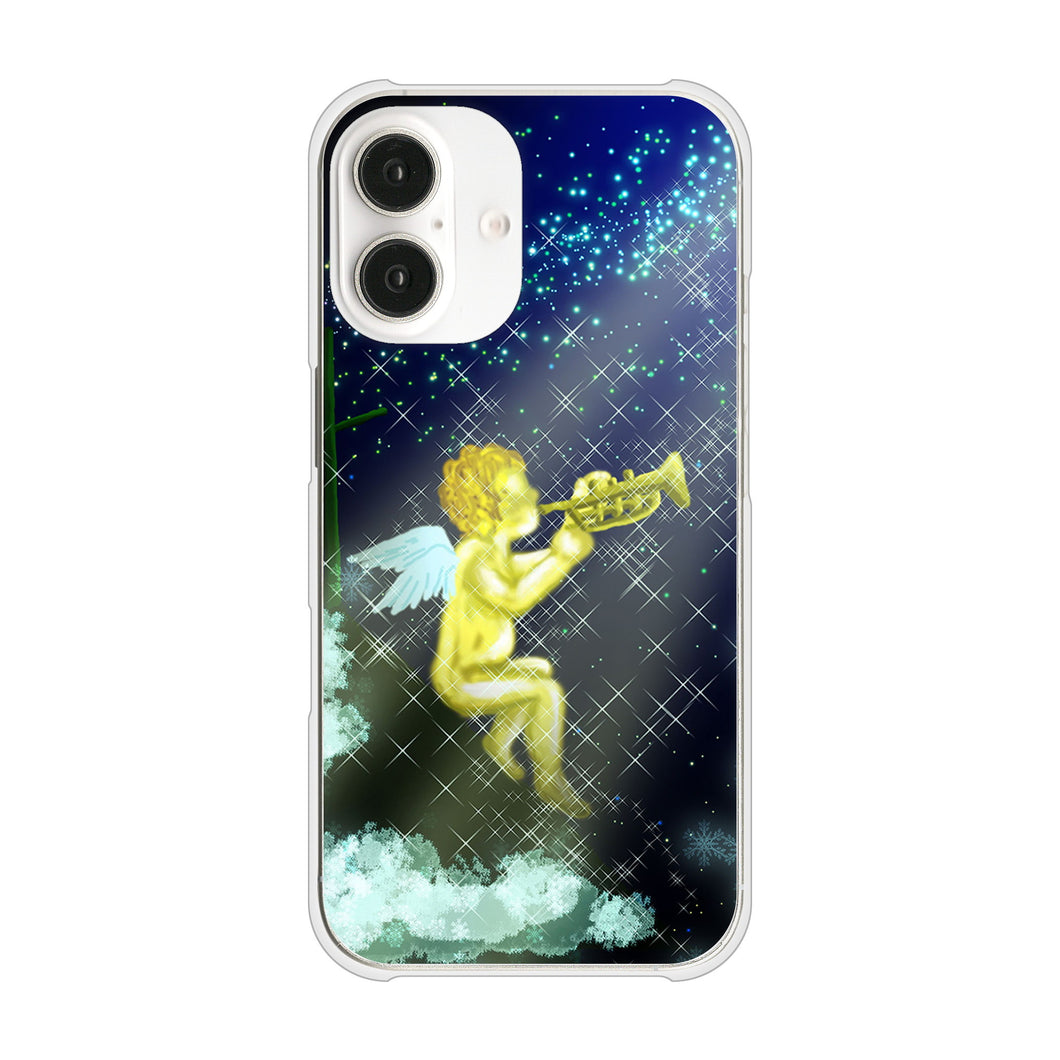 iPhone 16 1248 天使の演奏 ハードケース 背面印刷