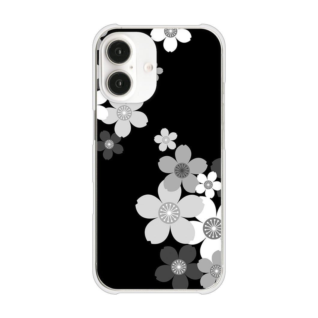 iPhone 16 1334 桜のフレーム ハードケース 背面印刷