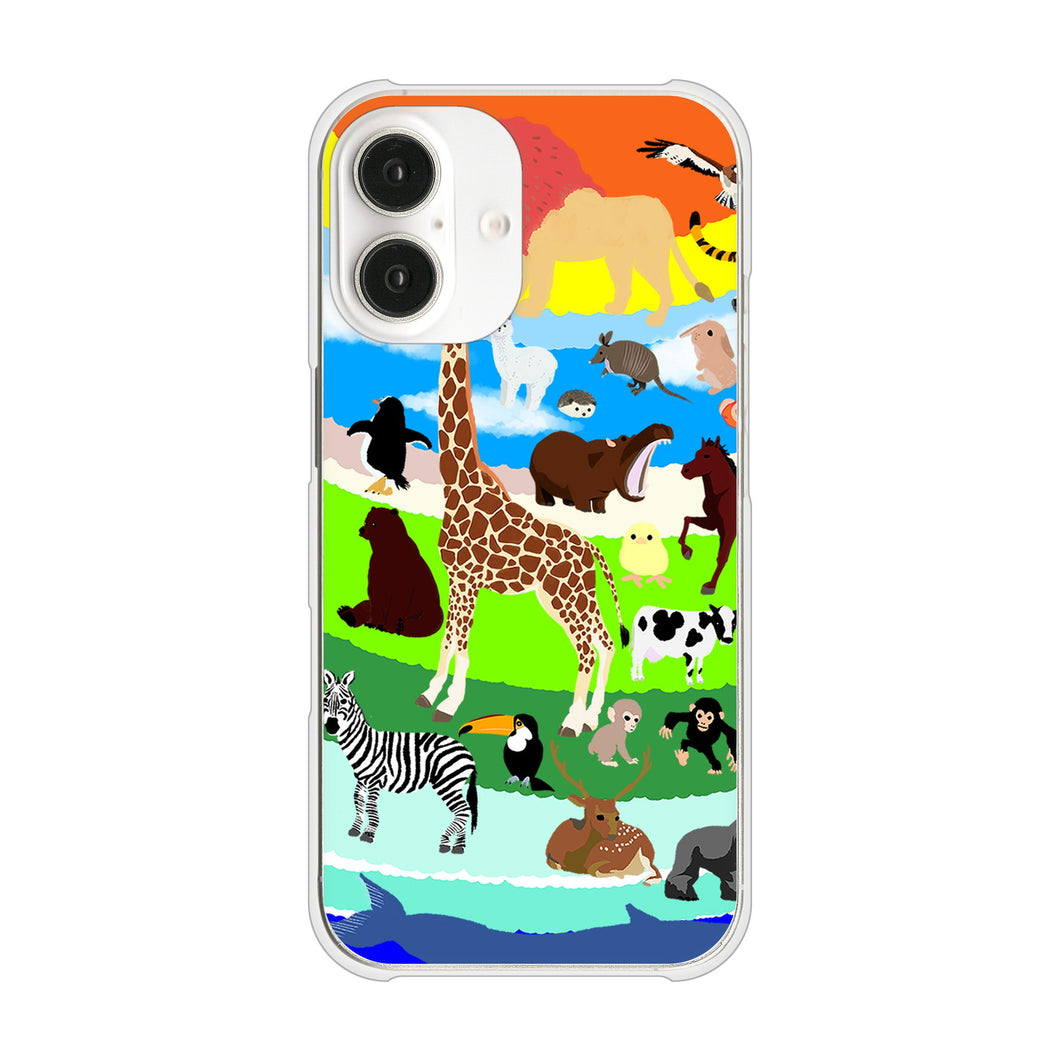 iPhone 16 YJ201 アニマルプラネット ハードケース 背面印刷
