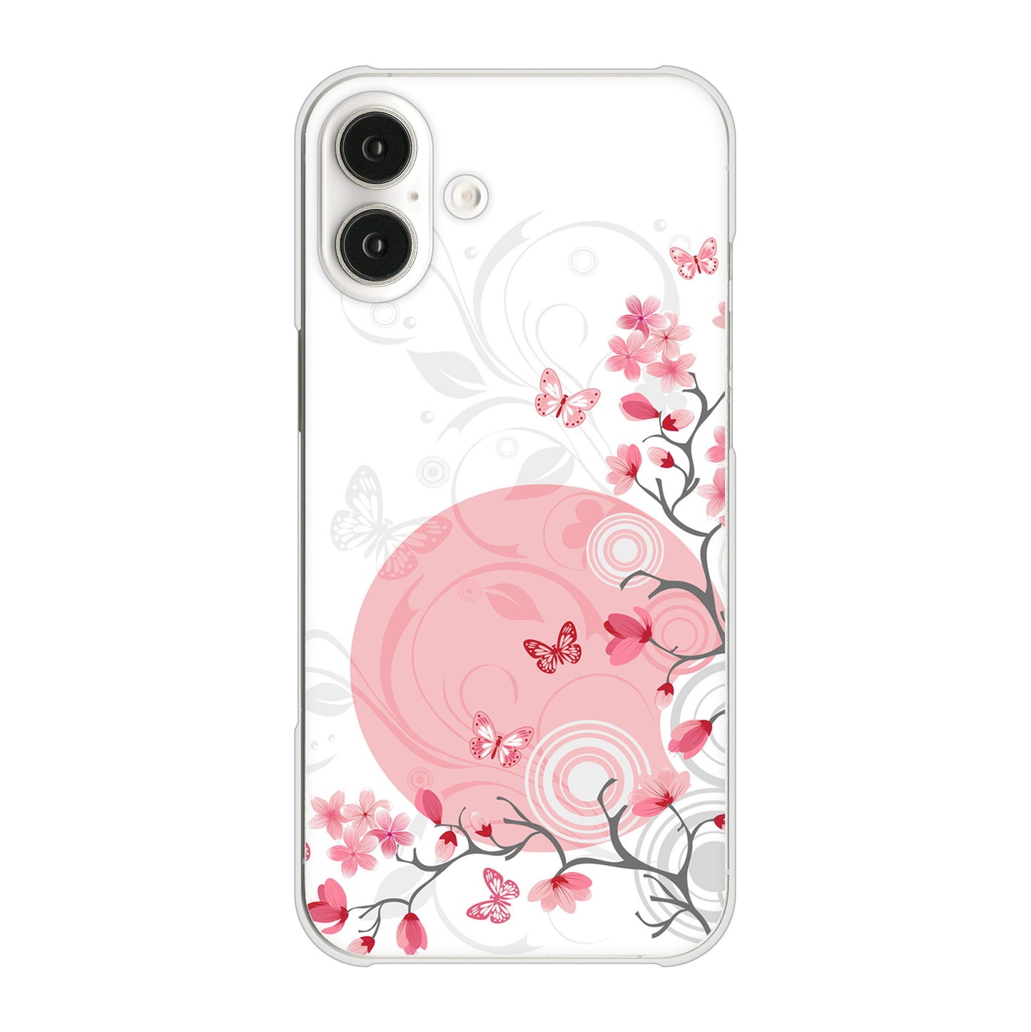 iPhone 16 Plus バタフライ ハードケース 背面印刷