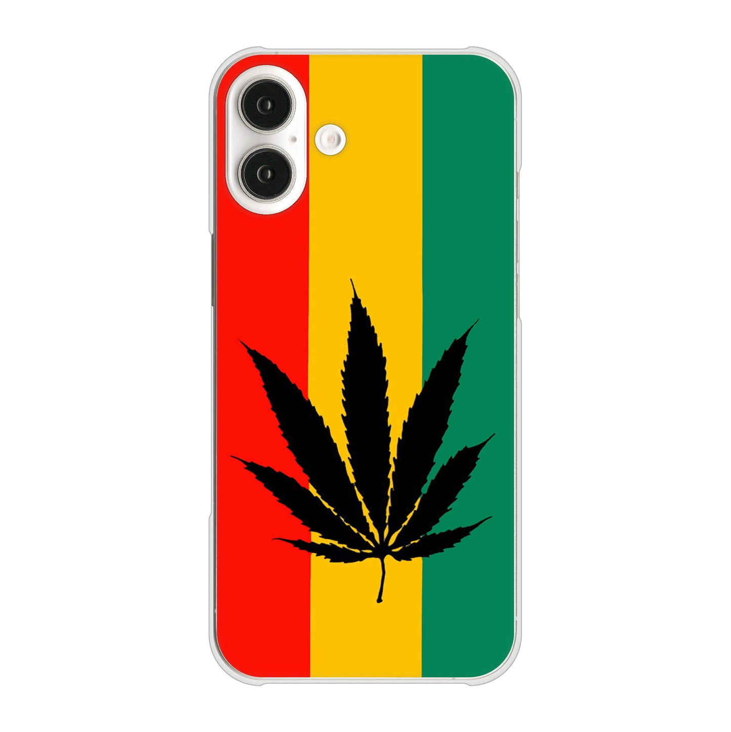 iPhone 16 Plus 083 大麻ラスタカラー ハードケース 背面印刷