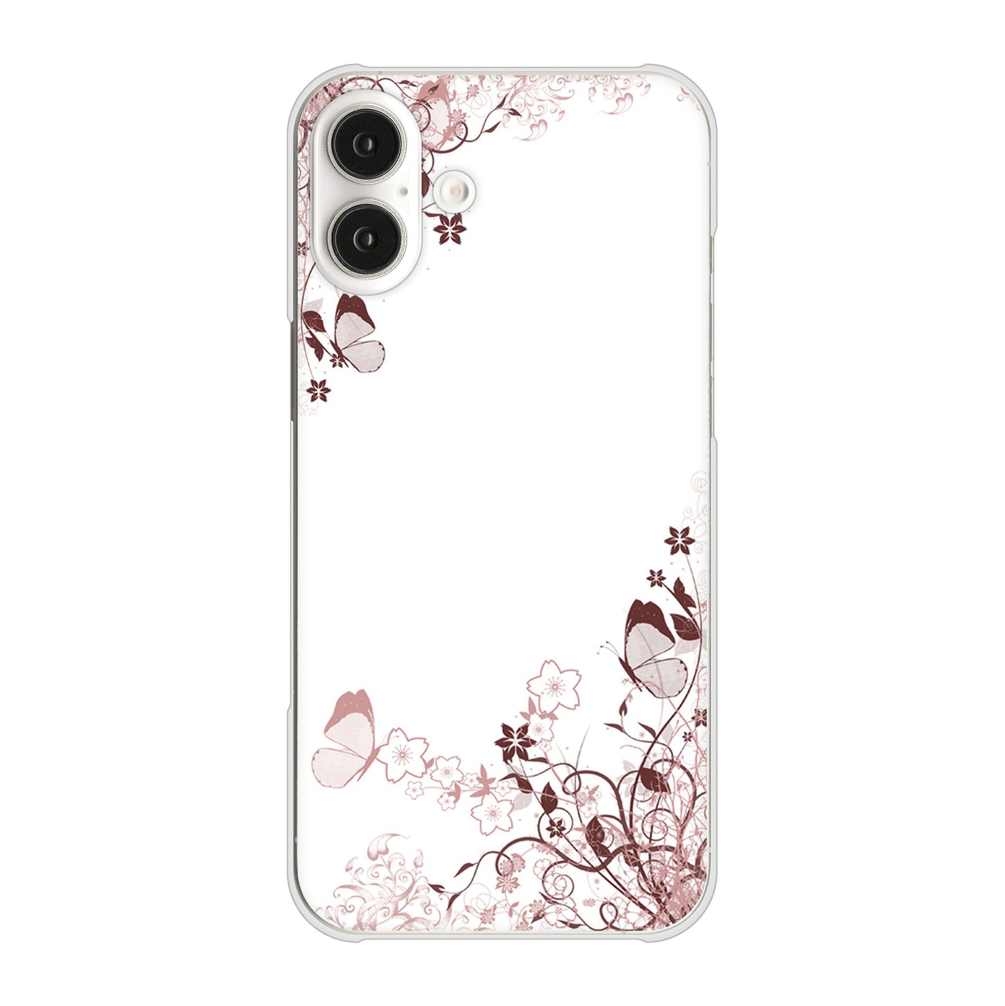 iPhone 16 Plus バタフライ ハードケース 背面印刷